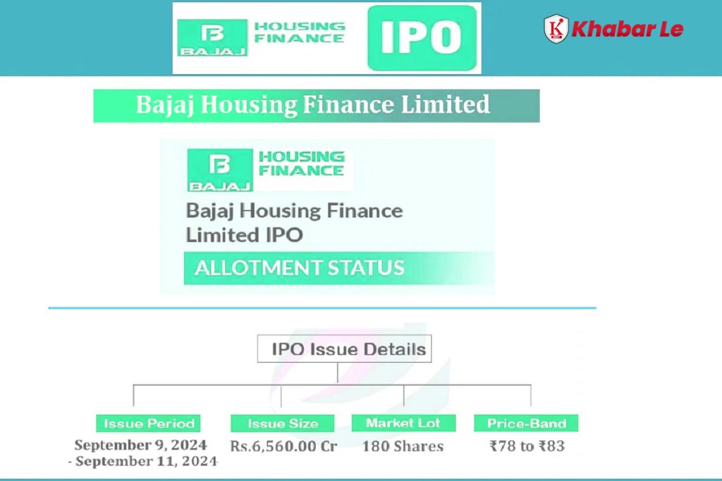 बजाज हाउसिंग फाइनेंस आईपीओ आवंटन स्थिति जांच करने के लिए नवीनतम जीएमपी जानें